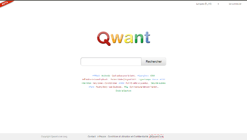 Qwant.com - accueil - moteur recherche français